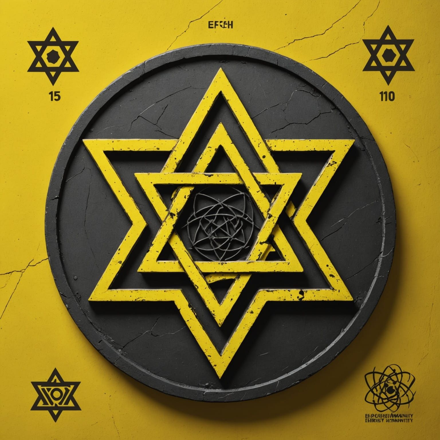 Biohazard Star of David NFT Art with EFHC Motto
