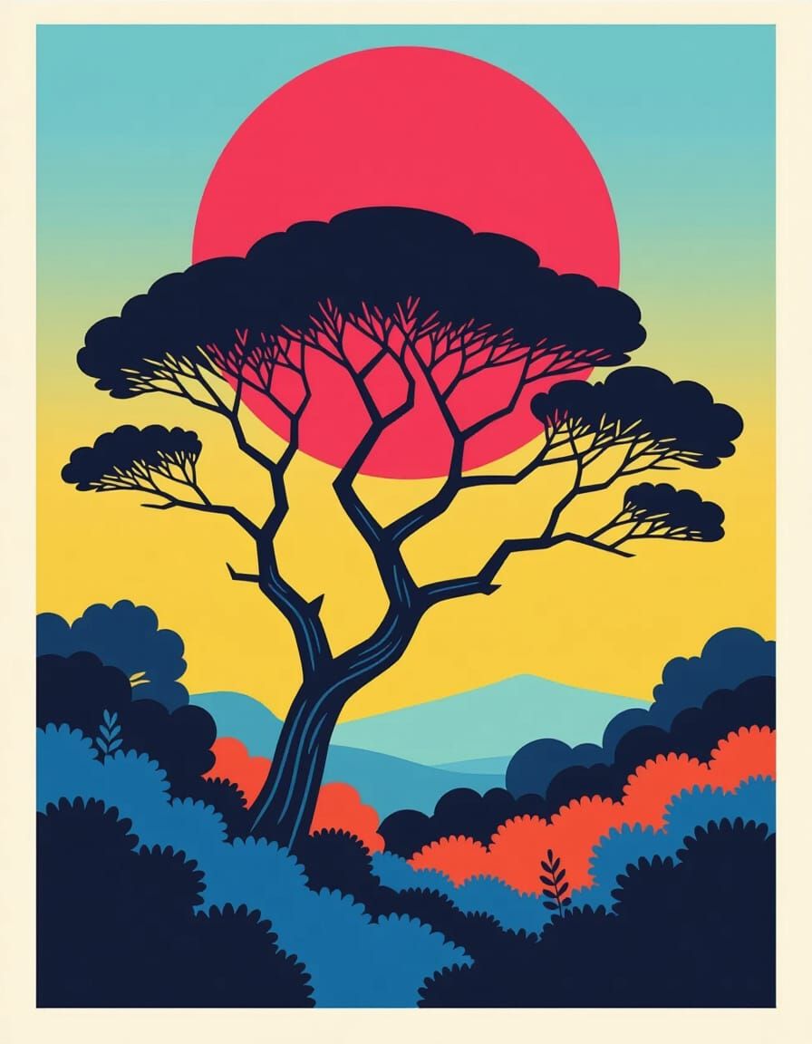 Rome 1975: A Stylized Retro-Futuristic Landscape