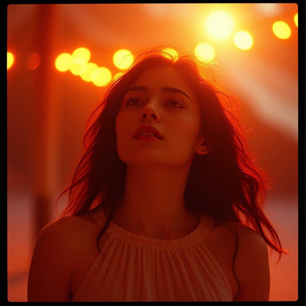 Cinematic Film Still: A Beautiful Girl's Imagination