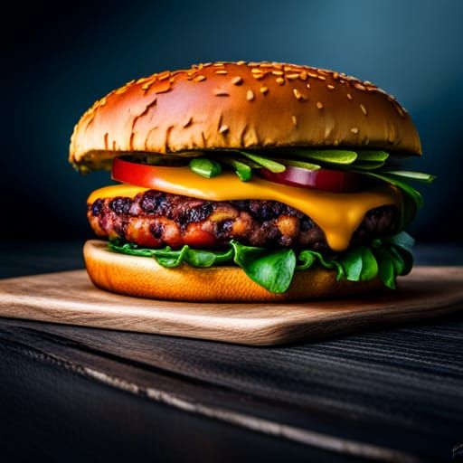Hyperrealistic Burger with Intricate Detail