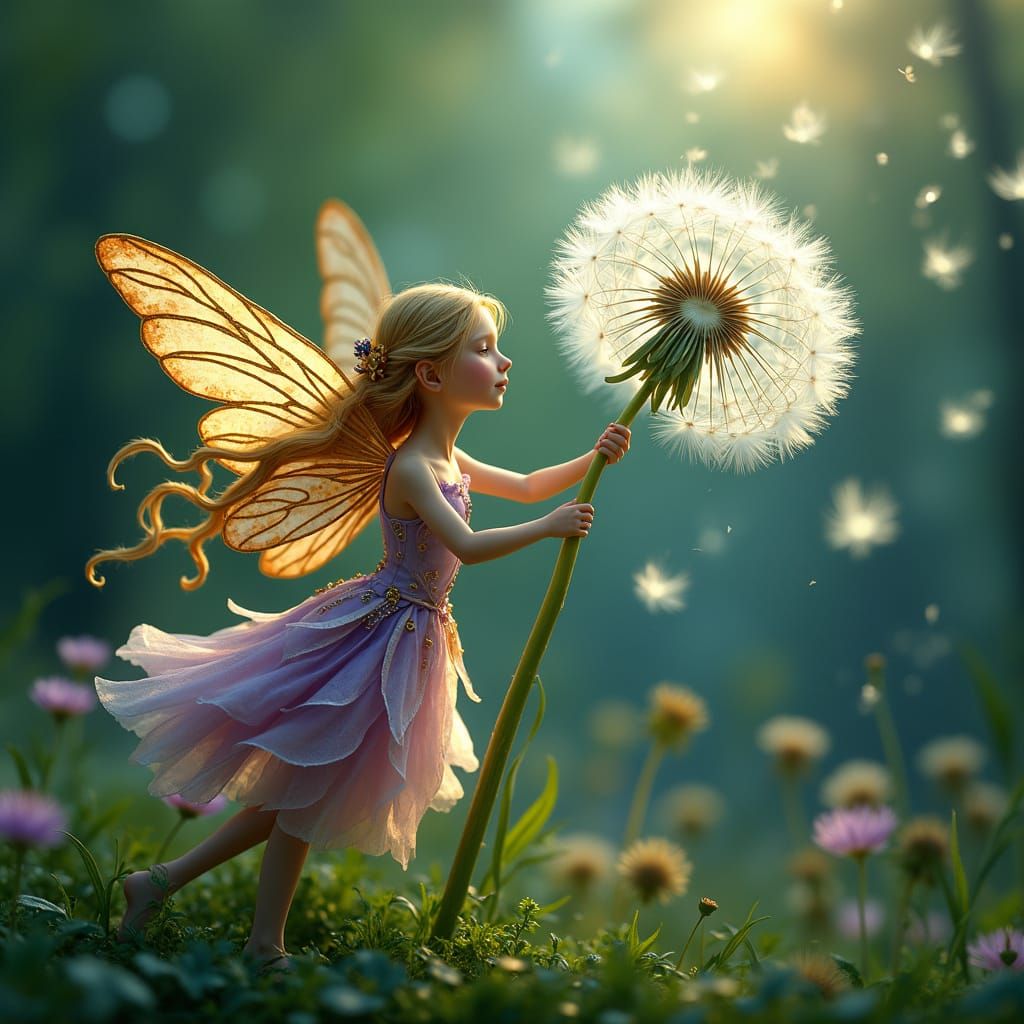 Thumbelina and the dandelion