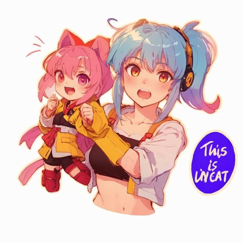 Striking Anime Character in Studio Trigger Style