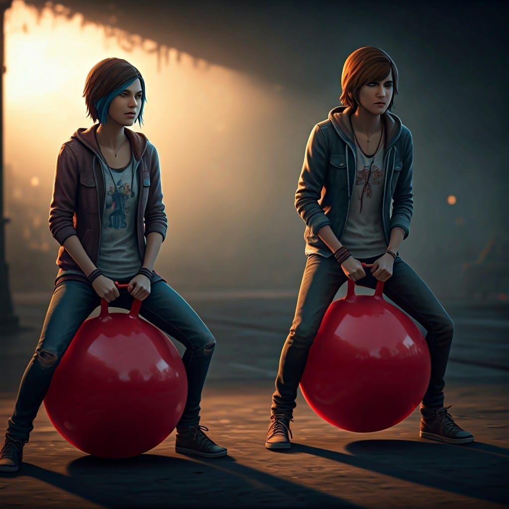 Life is Strange Characters on Red Space Hoppers