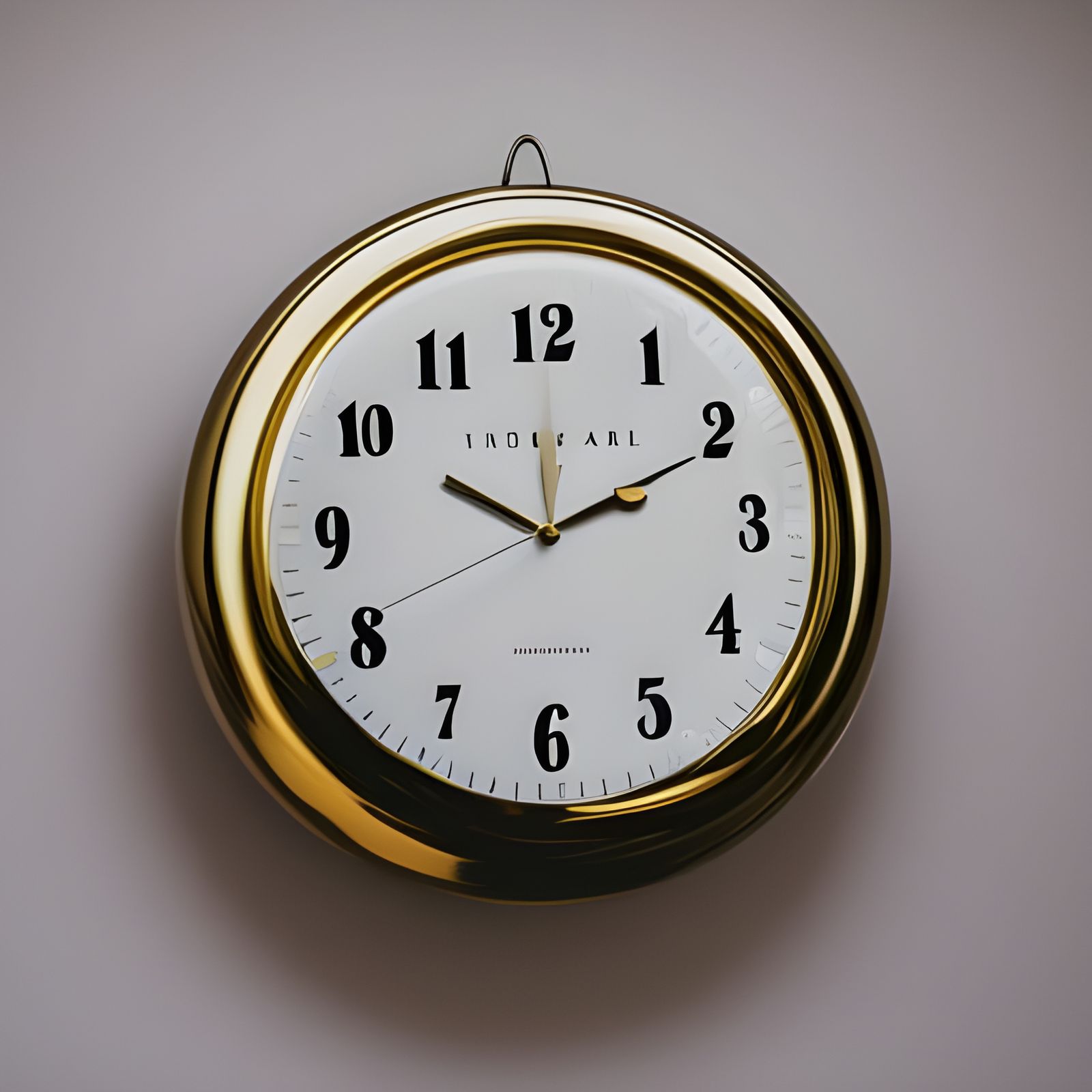 Metallic Silver and Gold Clock Design