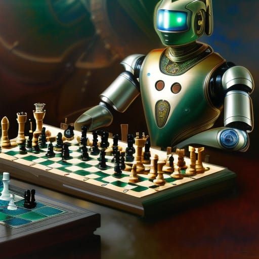 Robot playing chess