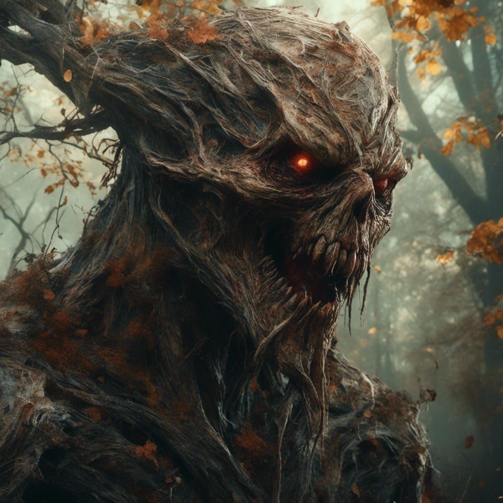 Intricately Detailed Tree Monster Concept Art