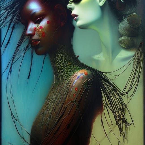 Ethereal Girls in Shades of Blue and Purple