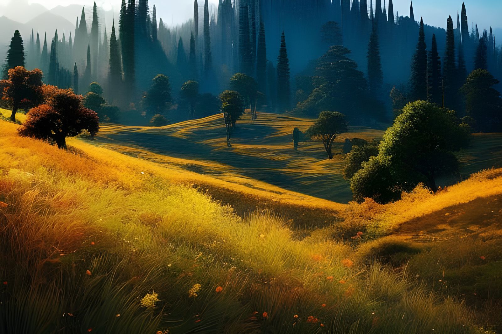 Sparkling Marble Hillside Landscape in Photorealistic Style