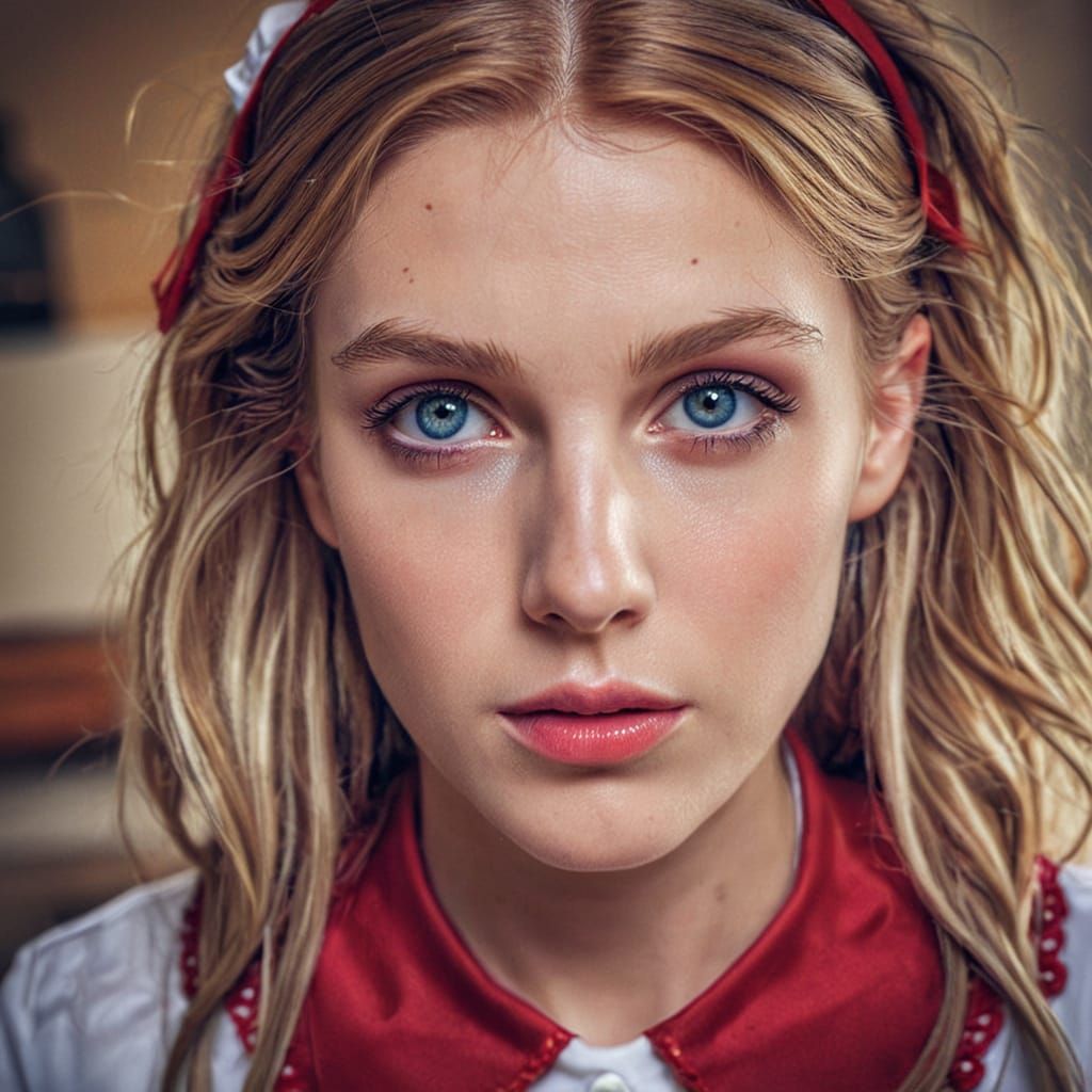 Stunning Sepia-Toned Portrait of a Young Woman in Academy At...