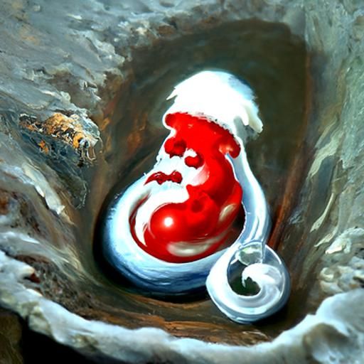 Surreal Oil Painting: Santa's Sperm by Gurney
