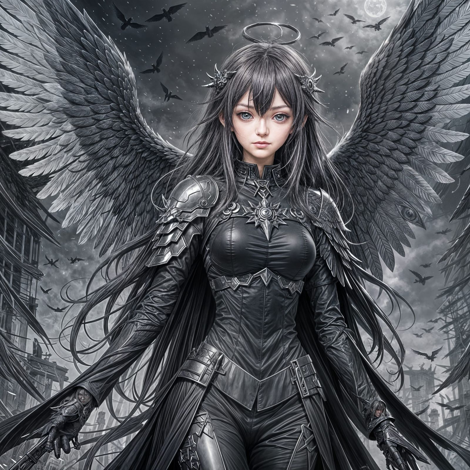 Dark Angel in Anime Key Visual Style