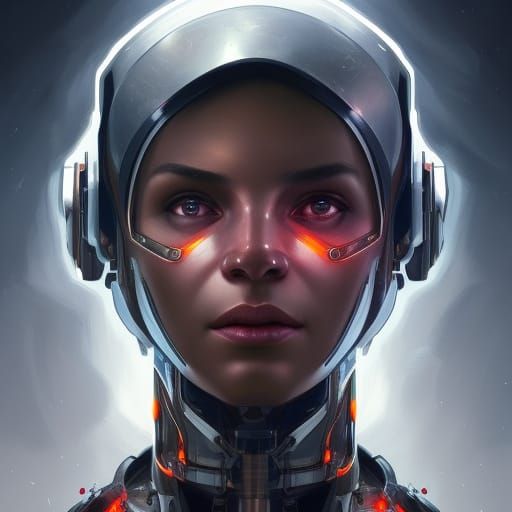 Hyperdetailed Cyborg Portrait in 8K Resolution