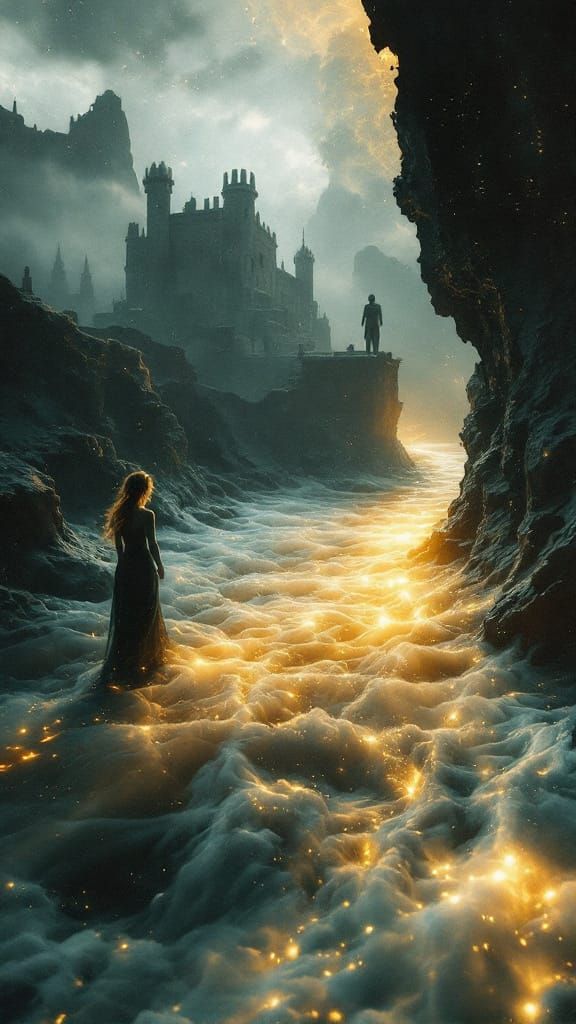 Luminescent Dust Waves in Surreal Style