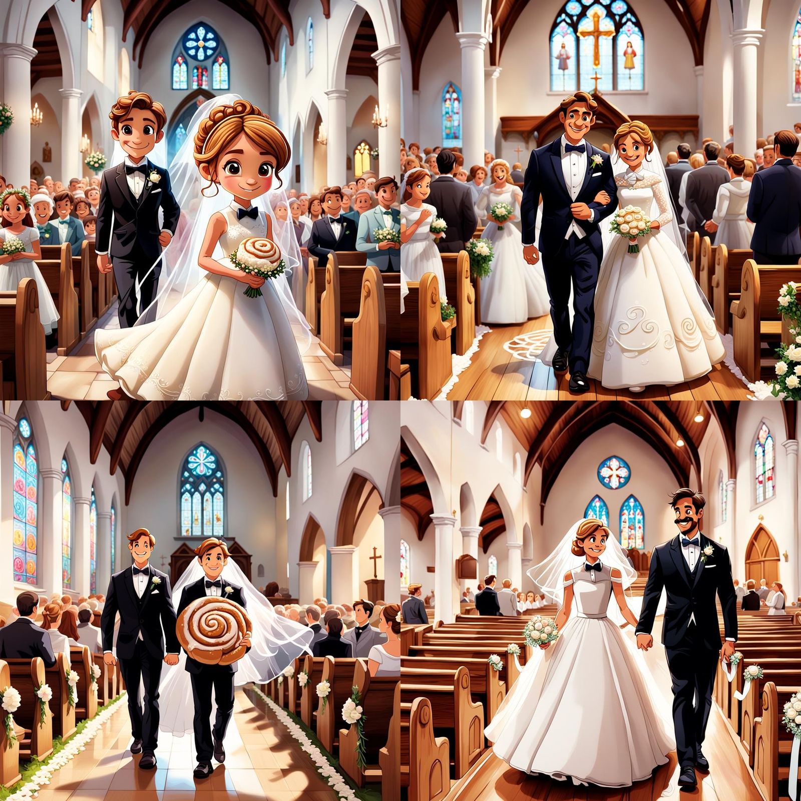 Pastry Wedding: Cinnamon Roll Romance as 3D Art