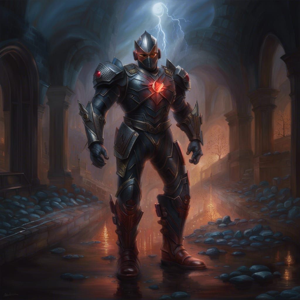 Armored Flash in Ethereal Fantasy Style