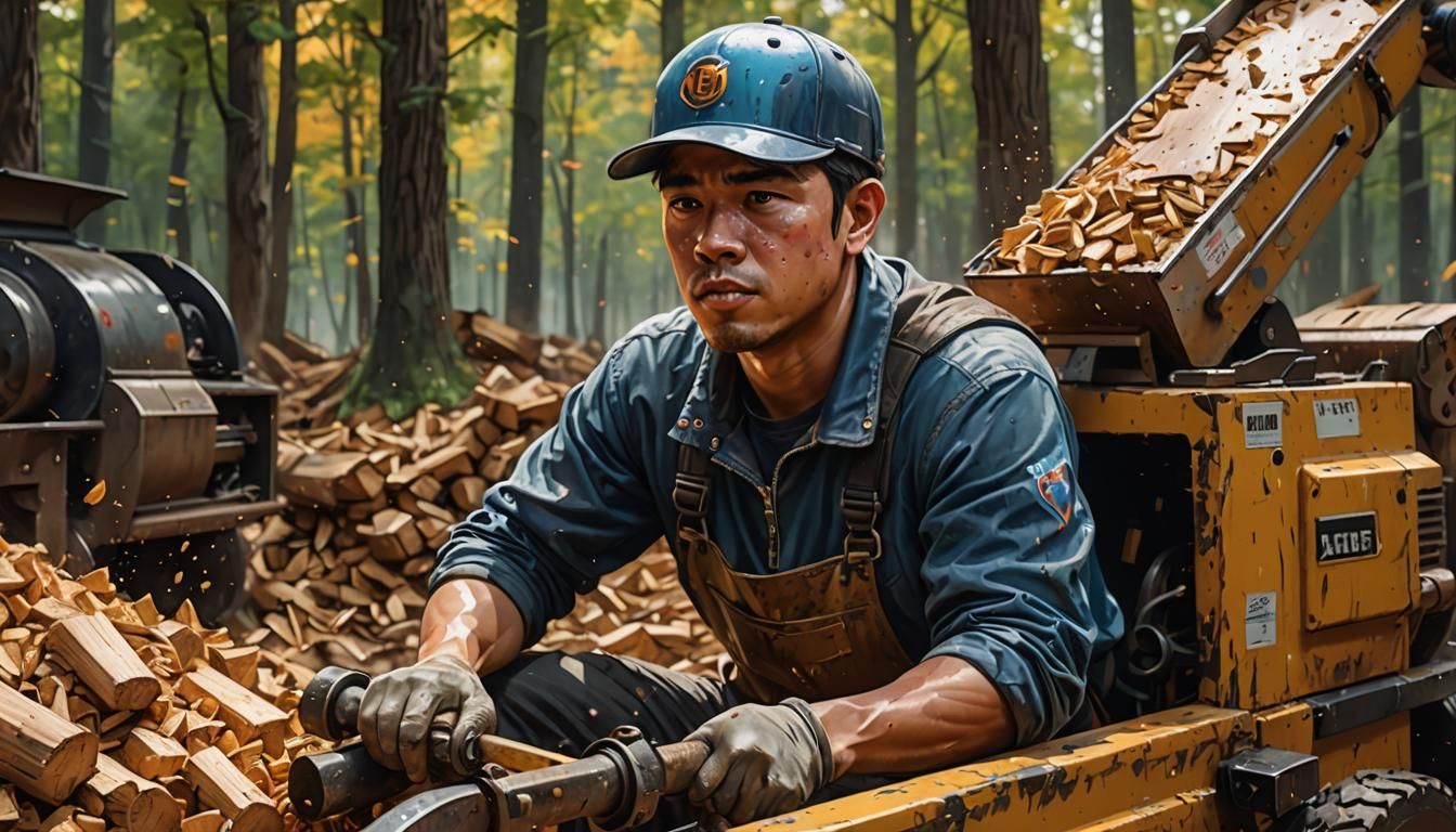 Hyperrealistic Woodchipper Concept Art