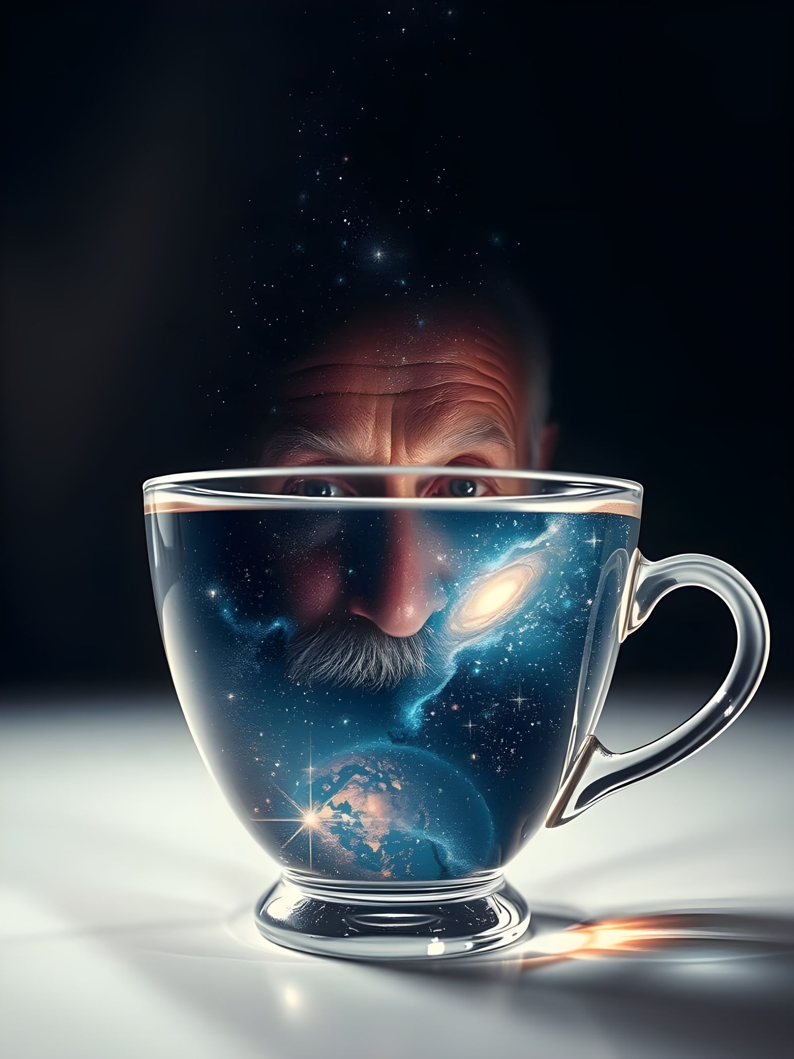 Galaxy Teacup: Dual Exposure Stargazing