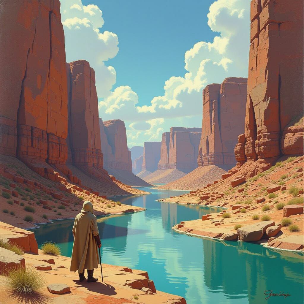 Parallel Dimension Oil Painting by James Gurney Style