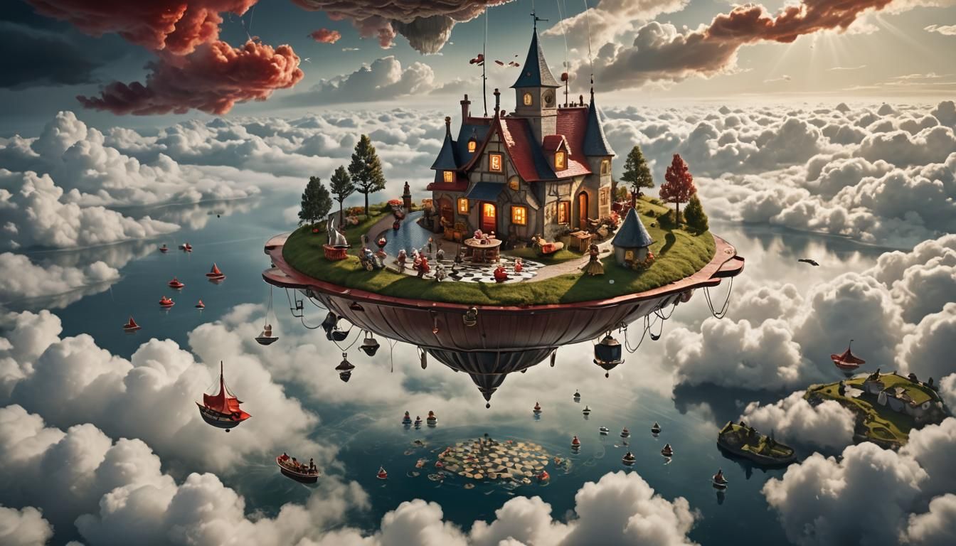 Fantastical Tea Party in Floating Teapot