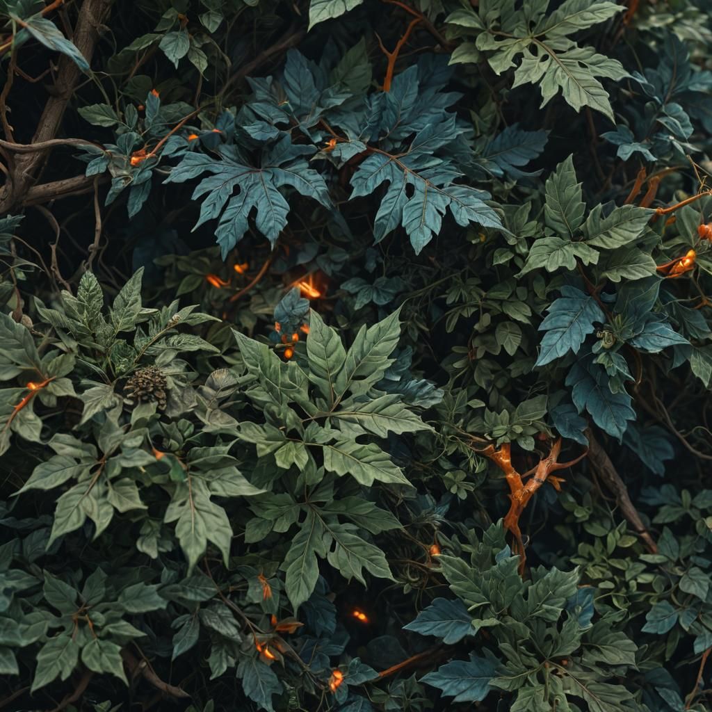 Camouflaged Object Hidden in Fantasy Foliage