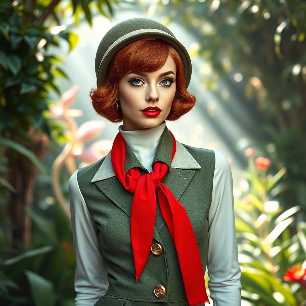 Surreal Botanical Garden Beauty in 1960s Style