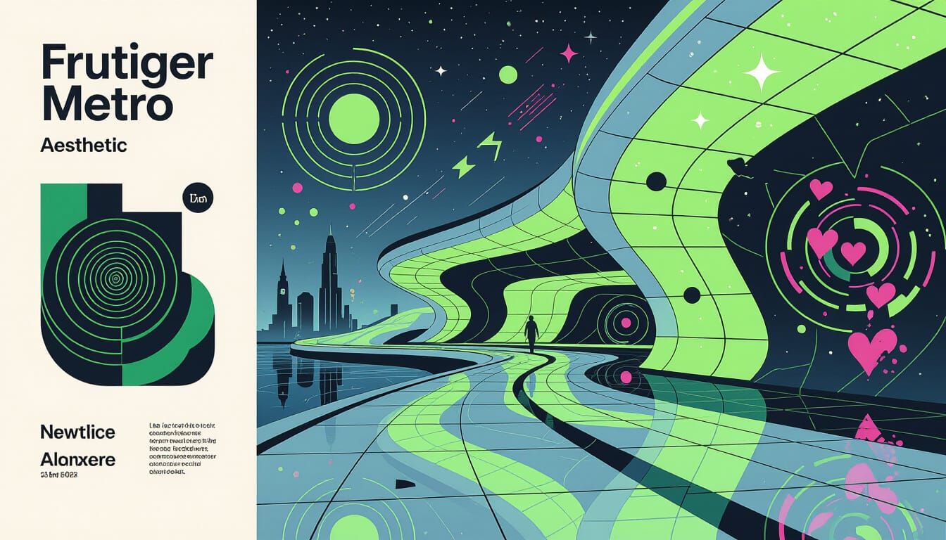 Utopian Future in Frutiger Metro Aesthetic