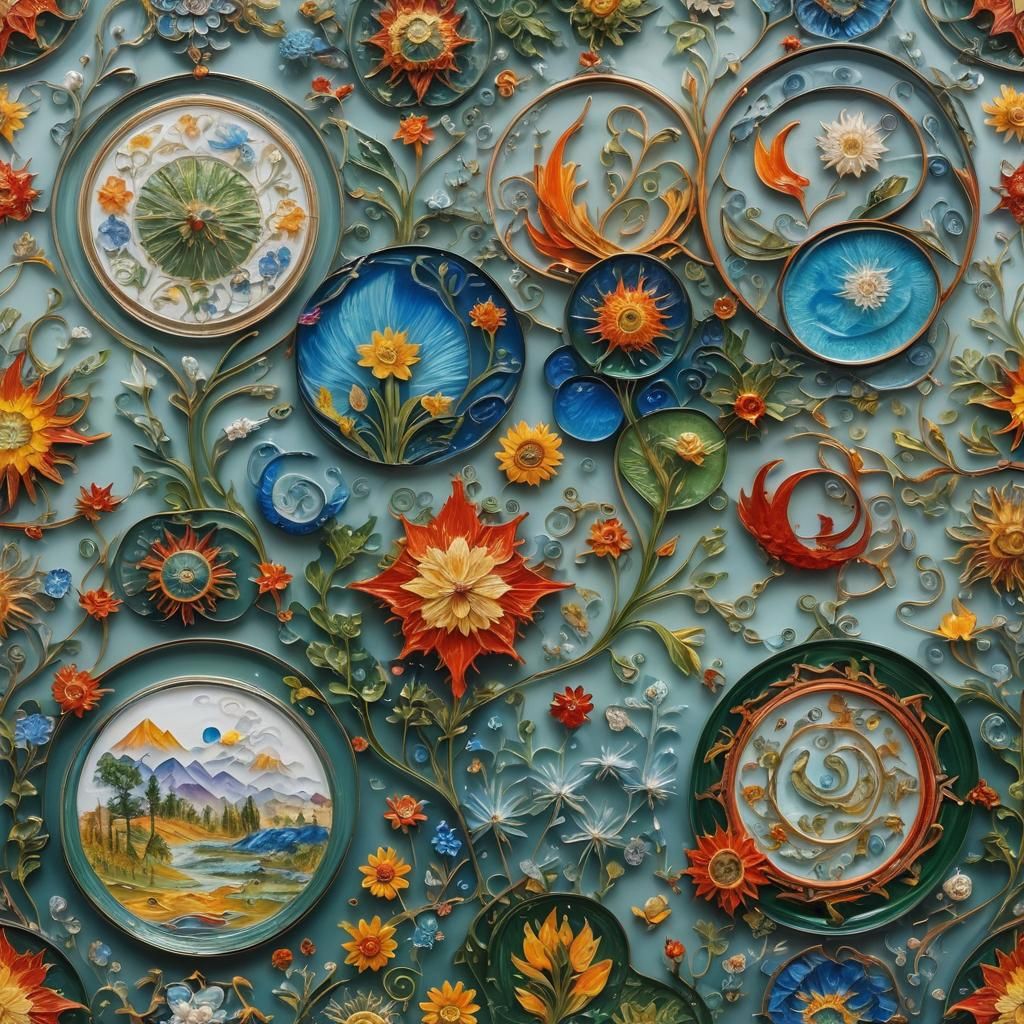 Enameled Glass: The Four Elements as Masterpiece