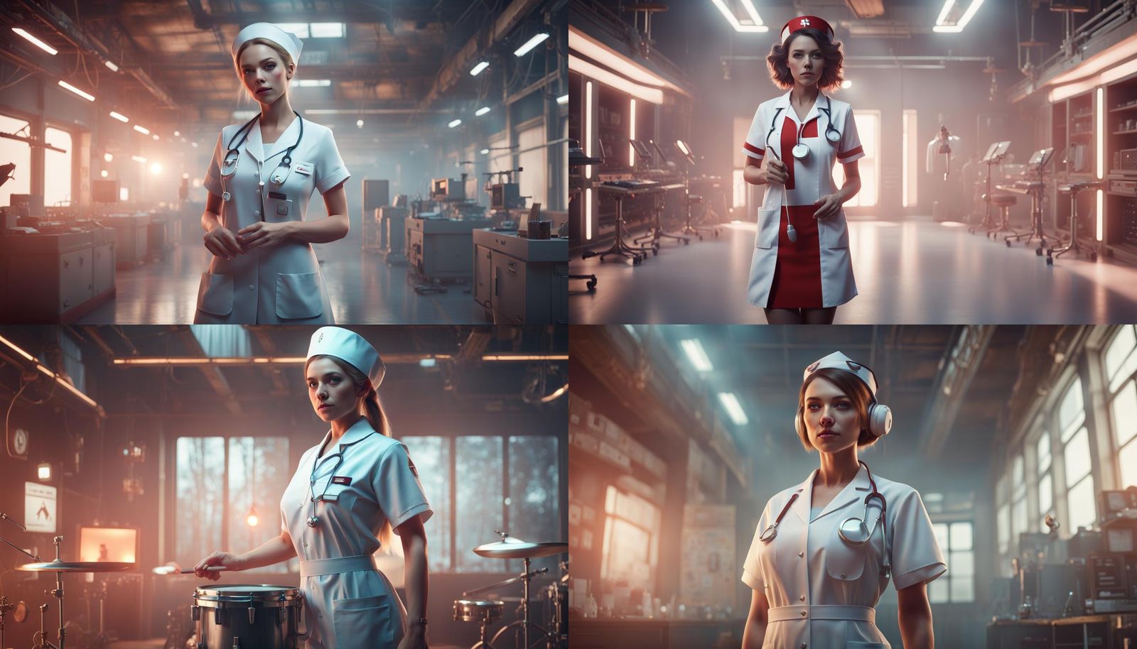 Attractive Nurse in TV Commercial: Fantasy Concept Art