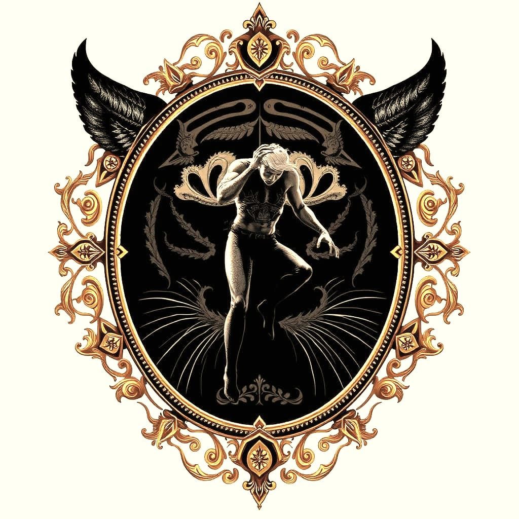 Surreal Masquerade: A Metal-Inspired Scene