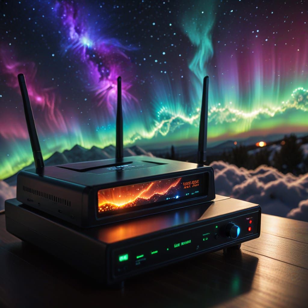 Macro WiFi Router vs Solar Flare Aurora