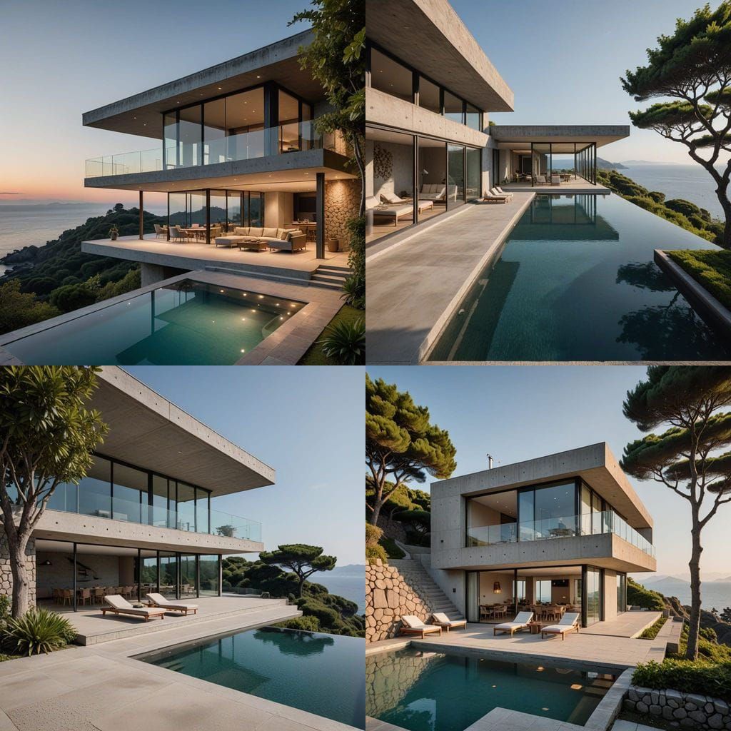 Japanese Minimalist Villa Overlooking Gulf of Pozzuoli