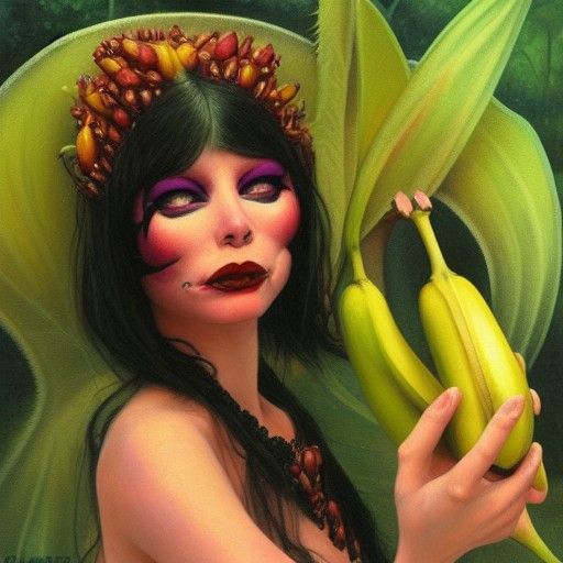 Surreal Portrait: Hippie Goth Punk Alien Fairy Woman