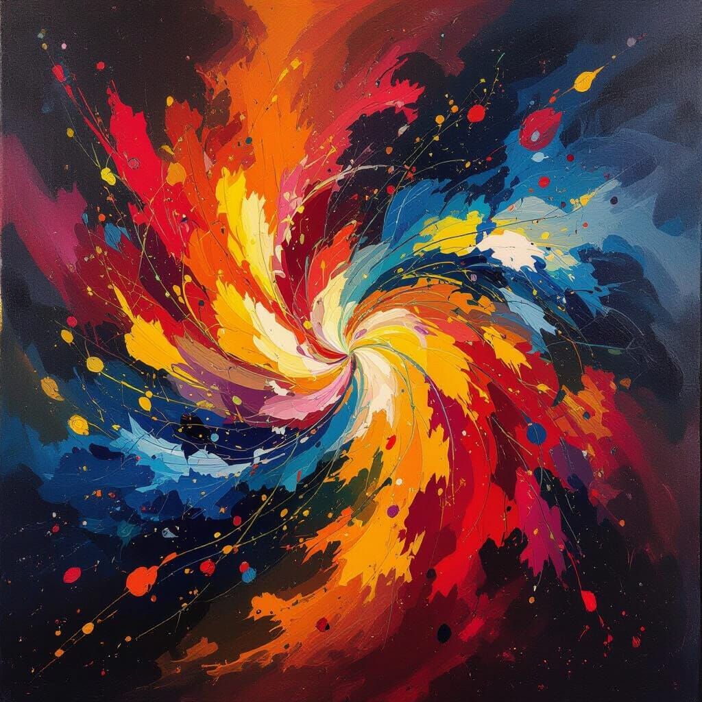 Vibrant Abstract Color Explosion in Expressive Style