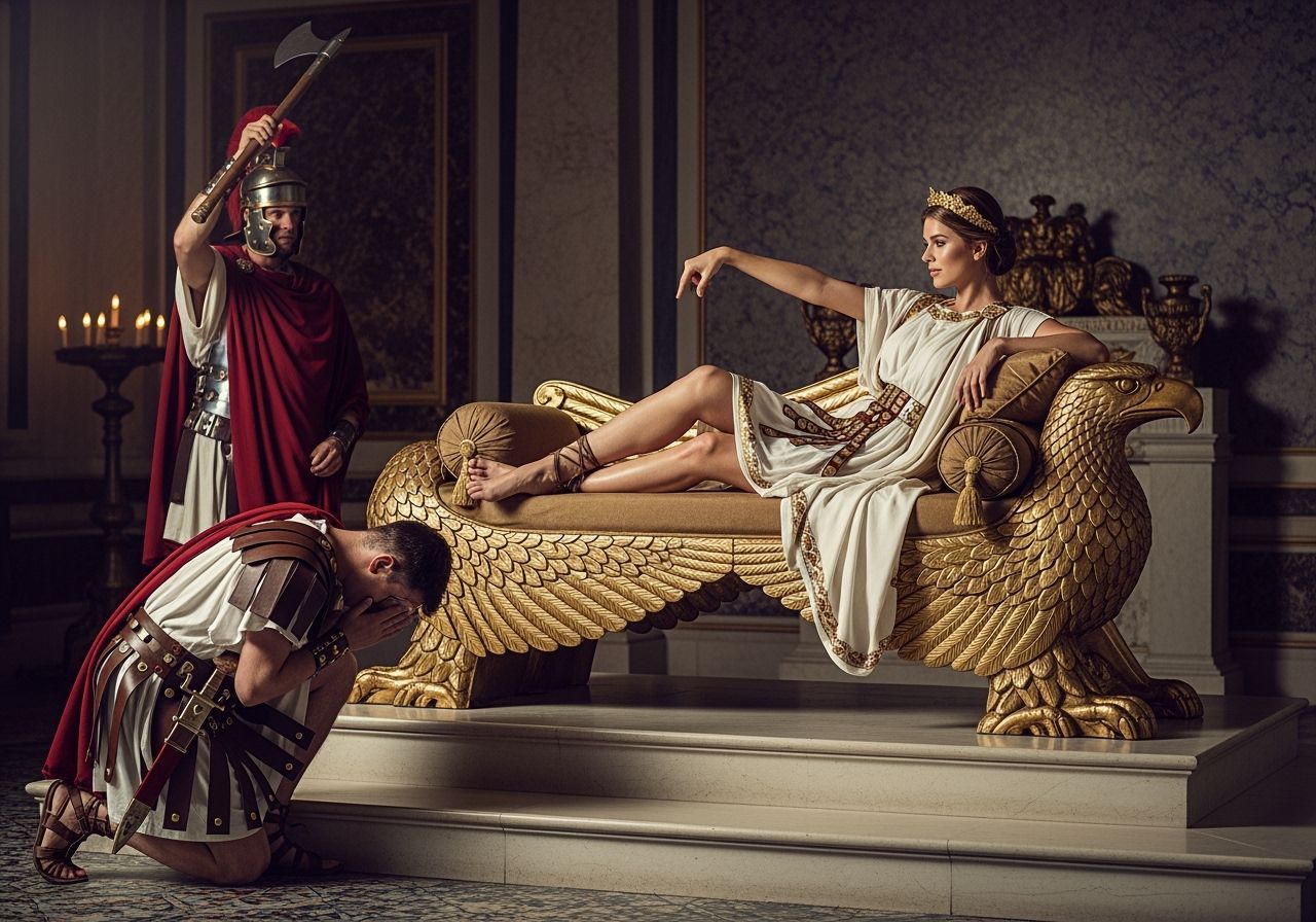 Roman Empress on Eagle Chaise Longue