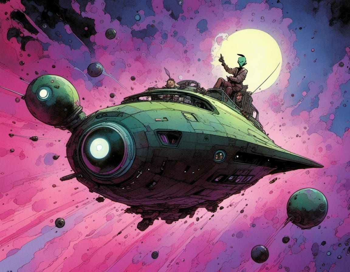 <lora:Fae Space:1.0>8k, in the iconic illustrative style of ...