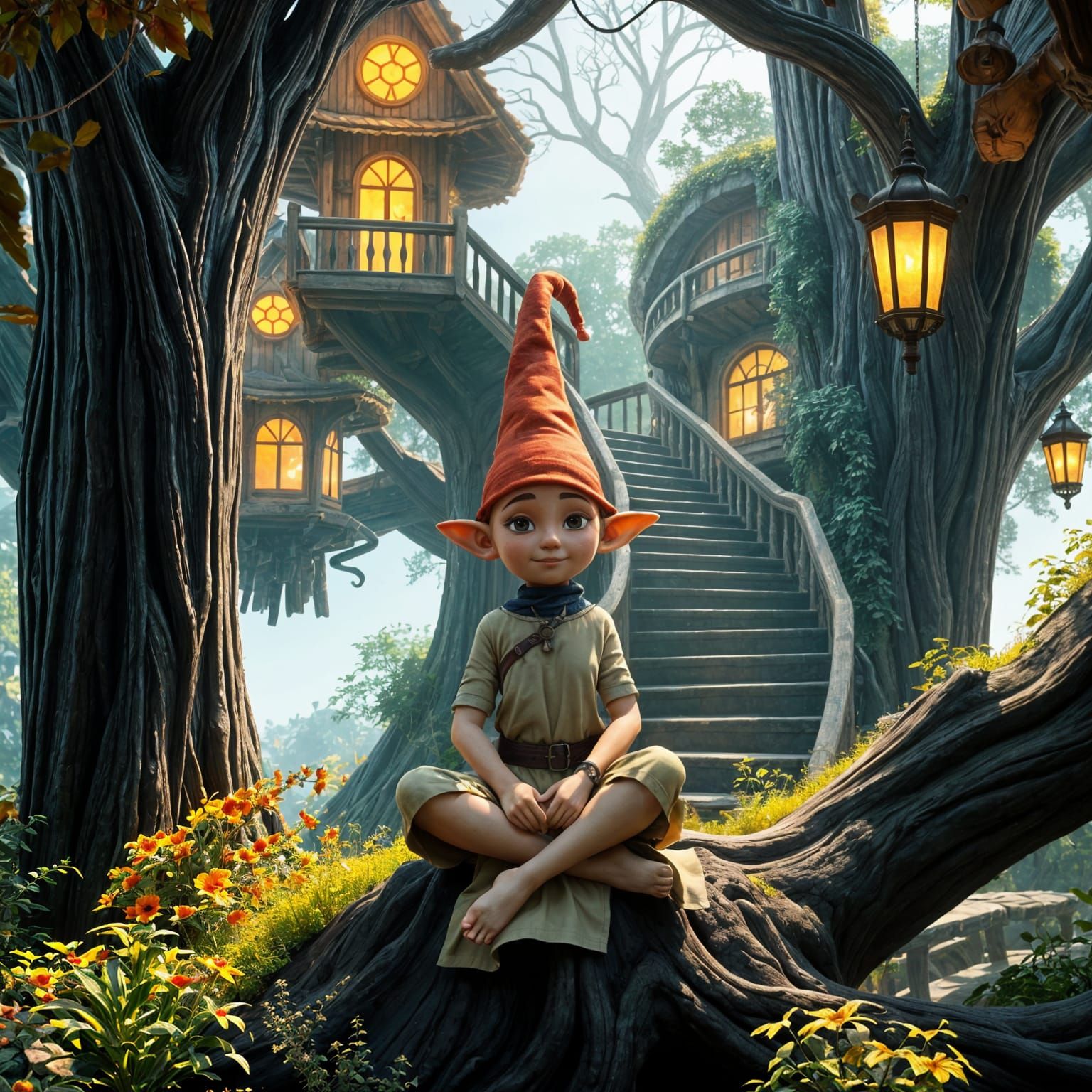 Gnome Yoga by Magical Treehouse: Pixar Style
