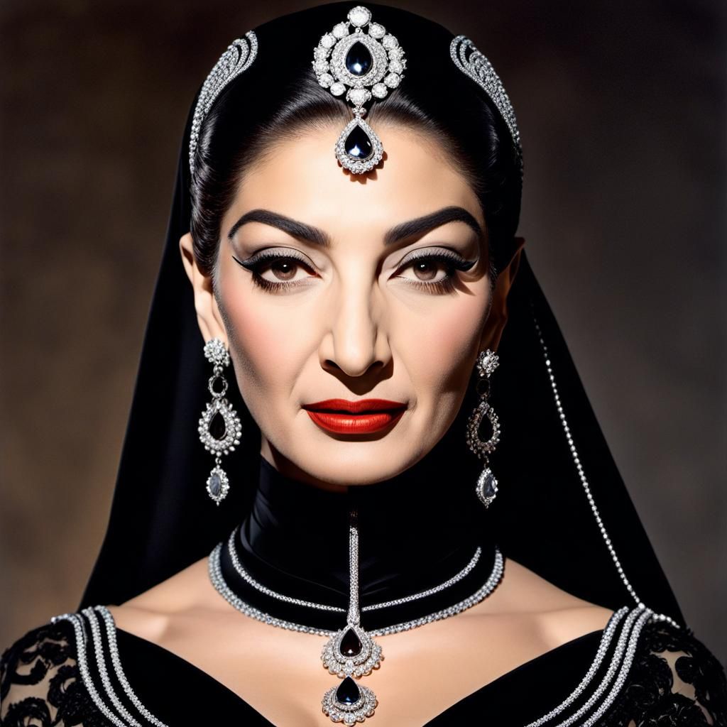 Maria Callas as Norma, high priestess of the druids and the title role of Bellini's opera