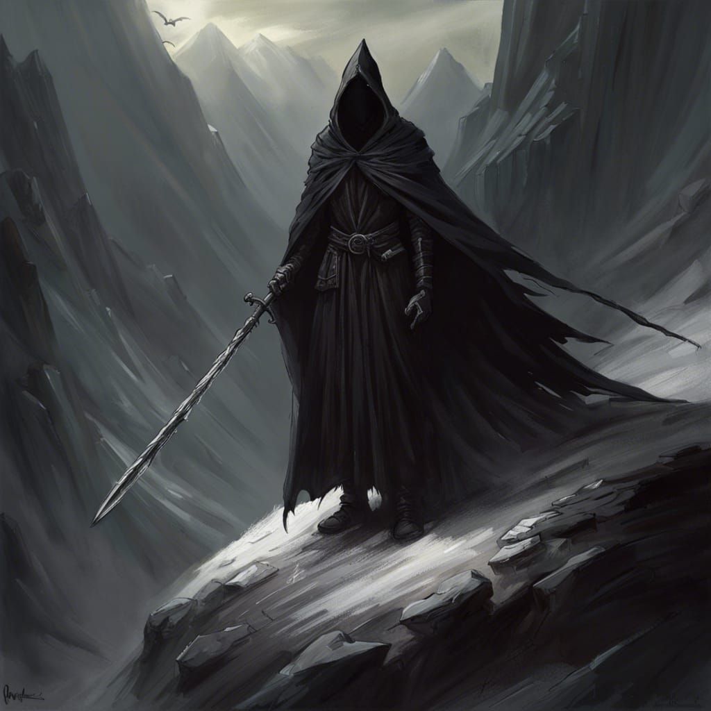 Cursed Nazgul Wraith in Dark Gothic Landscape