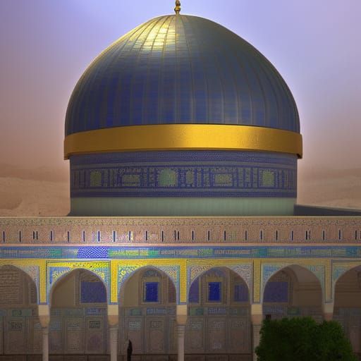 Masjid al-Aqsa Palestine: Detailed Matte Painting