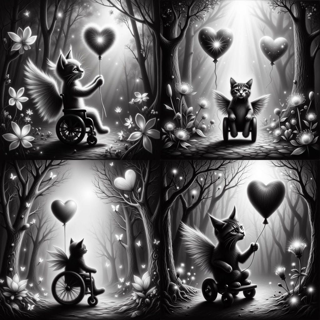 Resilient Tabby Cat in Colorful World