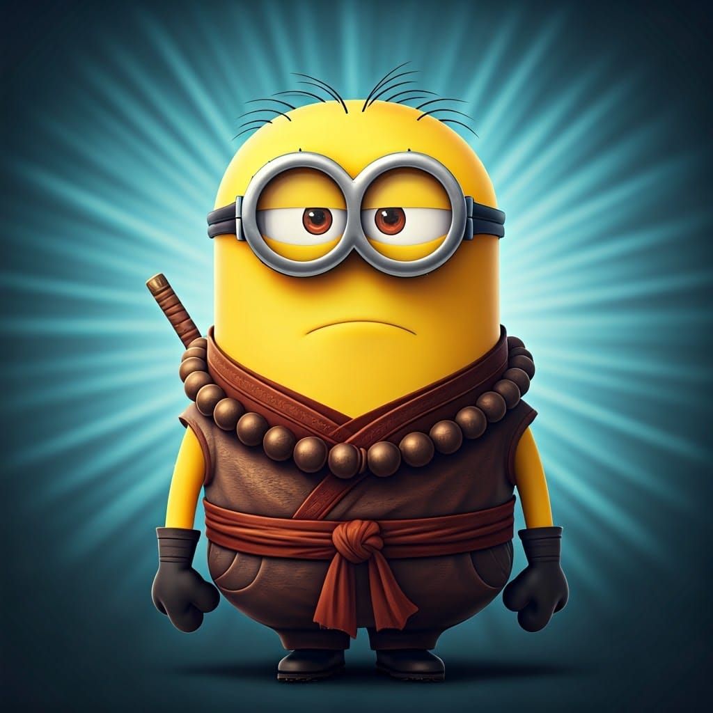 Heroic Minion Monk in Fantasy Realm