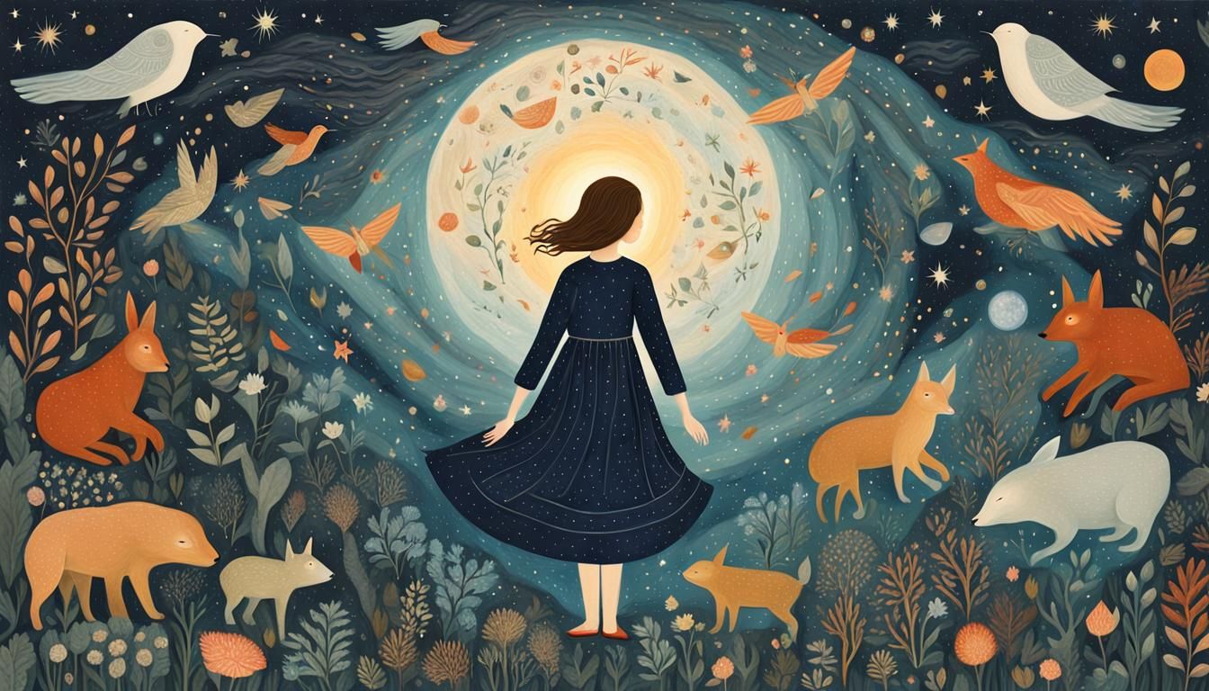 Dreamy Aura: A Whimsical Illustration of Infinite Consciousn...