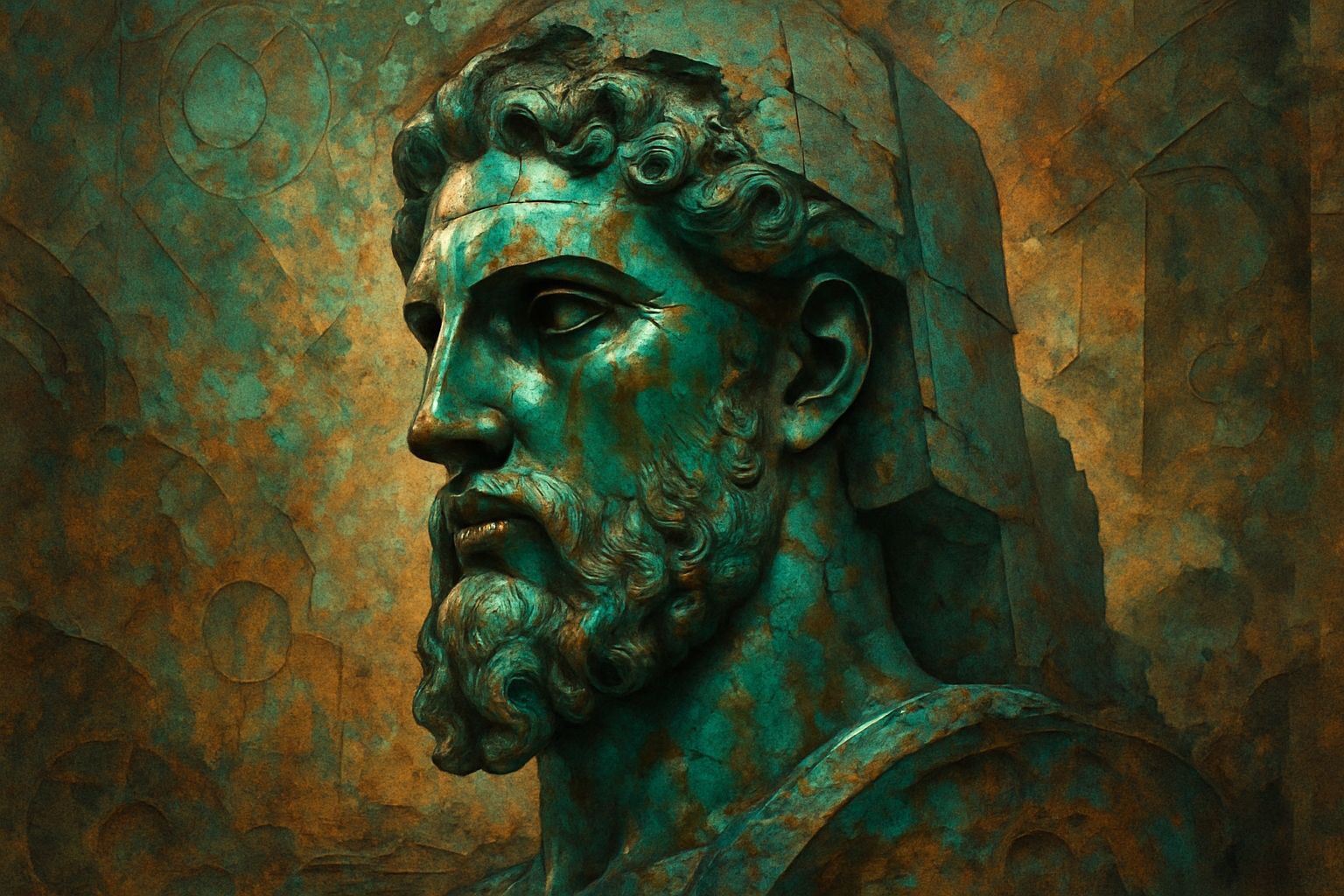 Earth Elemental Colossus of Rhodes in Surrealist Style