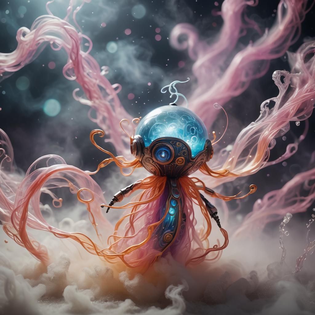 Futuristic Toy Emerges from Mystical Realm