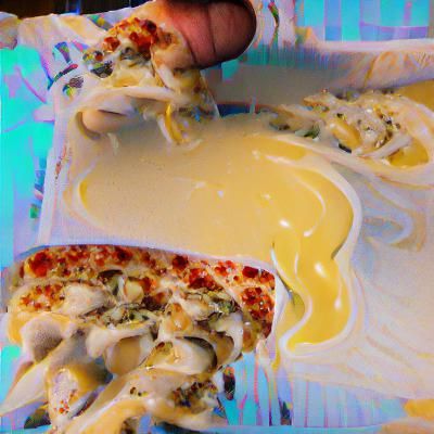 Delicious Hand-Tossed Pizza with Alfredo and Garlic Butter