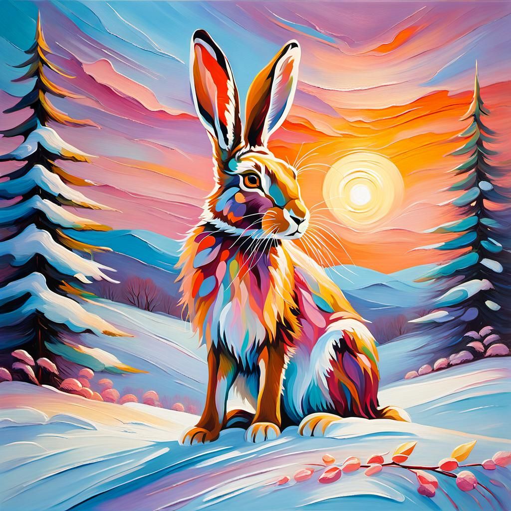 Dreamy Winter Hare