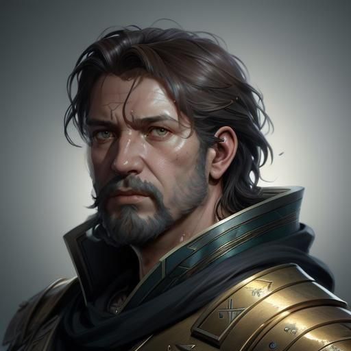 Odysseus and Eurylochus Portrait in Art Nouveau Style