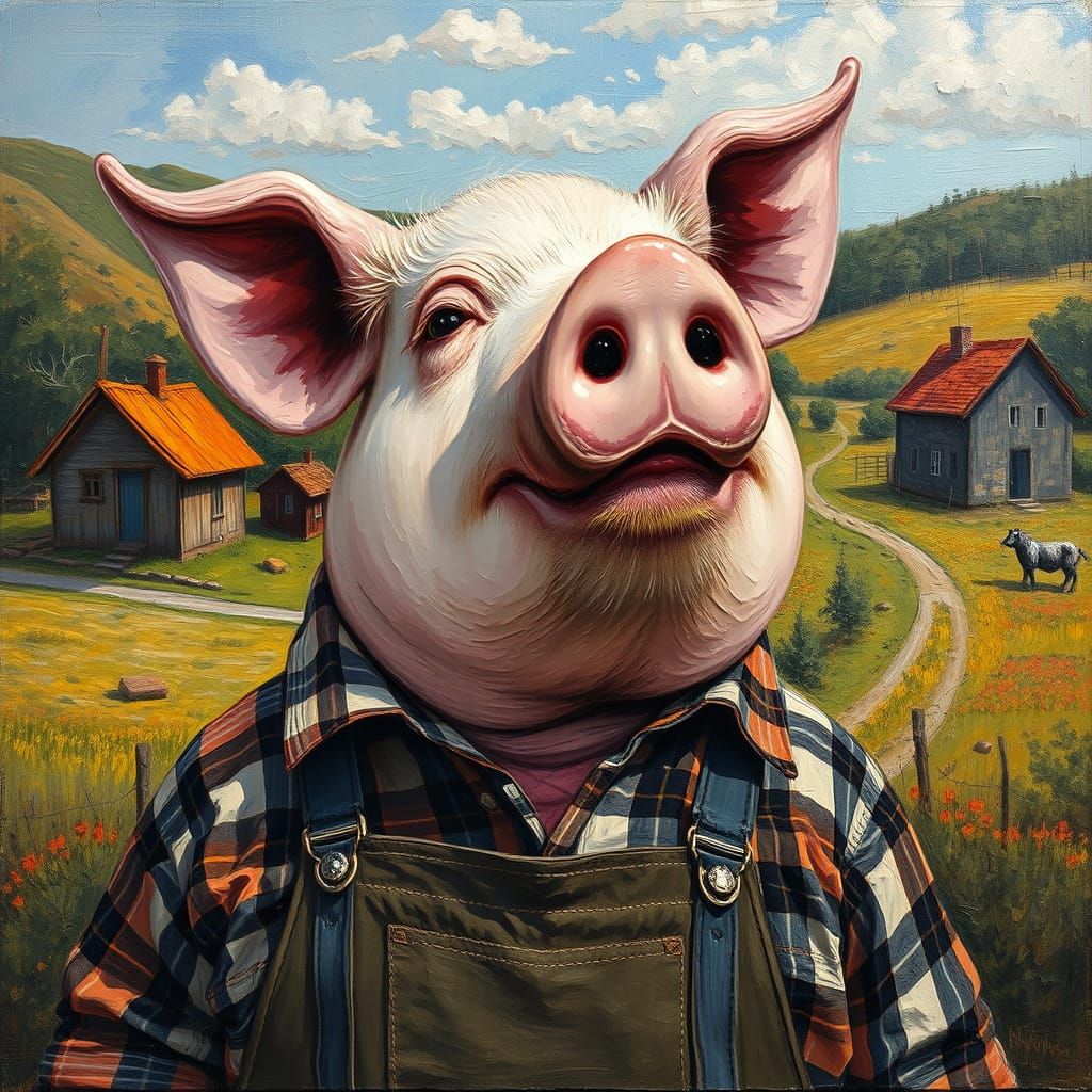 Pig-Man Transformation in Art Brut and Neo-Impressionism