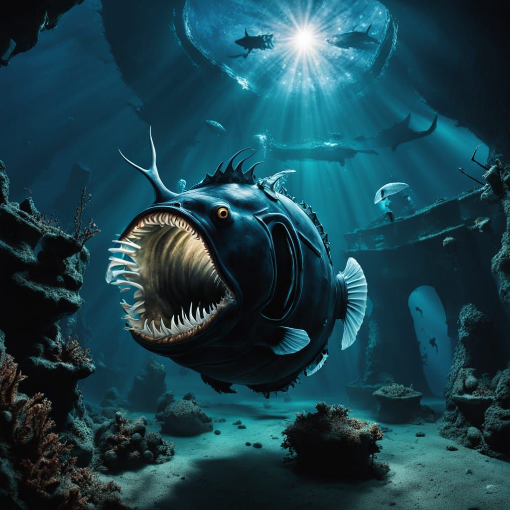 Colossal Anglerfish Lurks in Abandoned Research Facility
