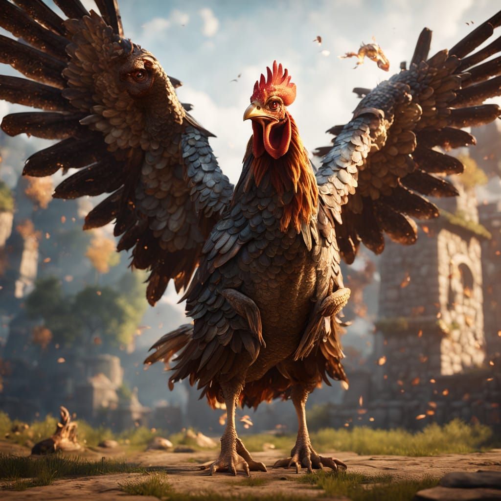 Advertisement for chicken wings in the medieval times...was my prompt